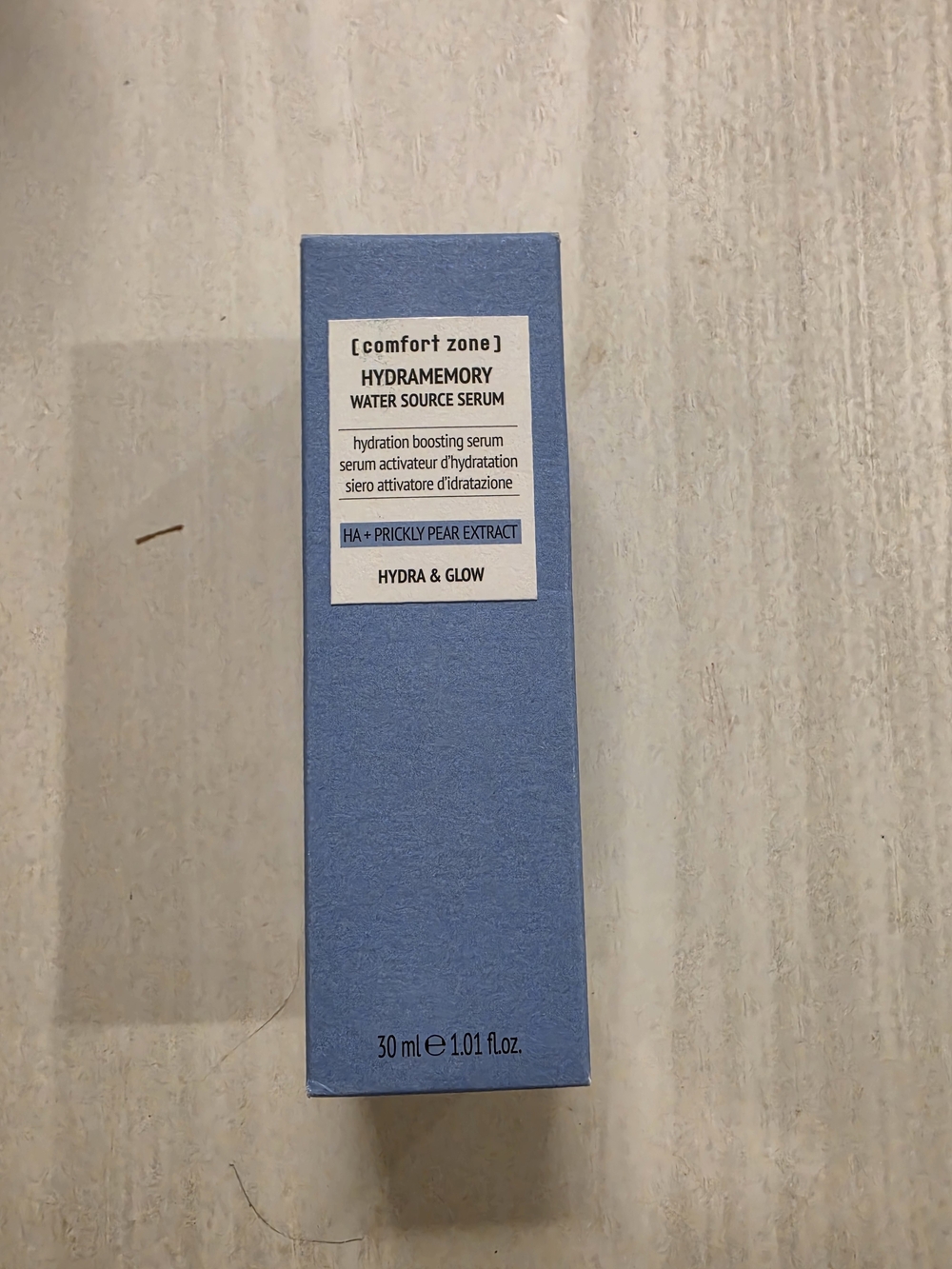 Comfort Zone Hydramemory Water Source Serum - Light Blue Box